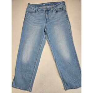 Old Navy 14 Petite High-Rise Wow Loose Light Wash Jeans